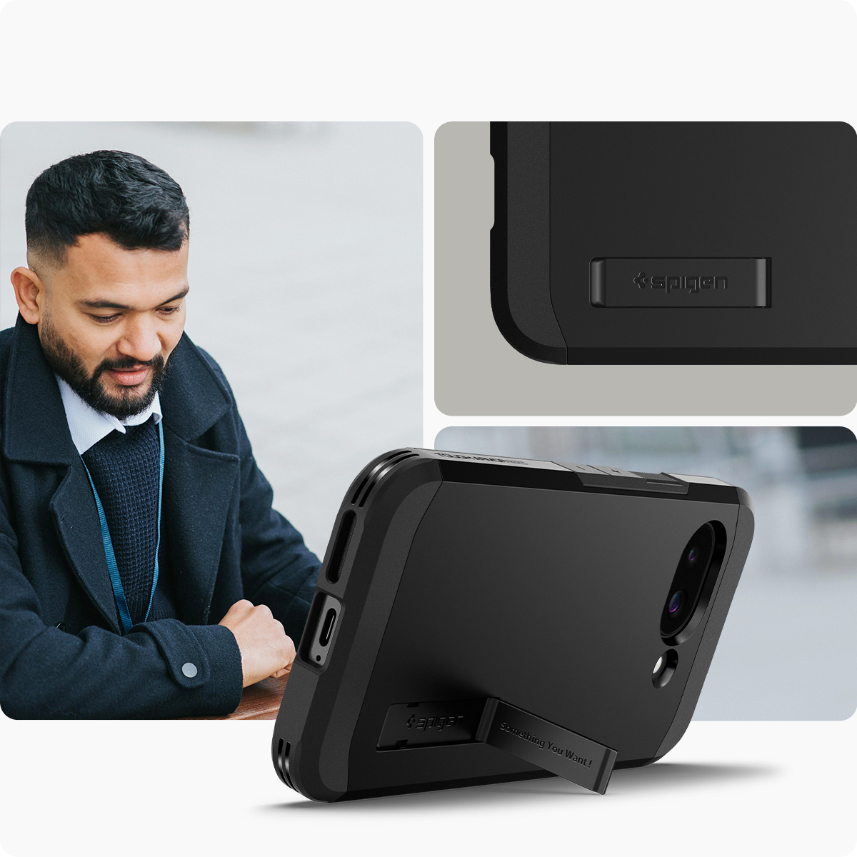 Etui Spigen Tough Armor Mag do MagSafe do Google Pixel 9a, czarne